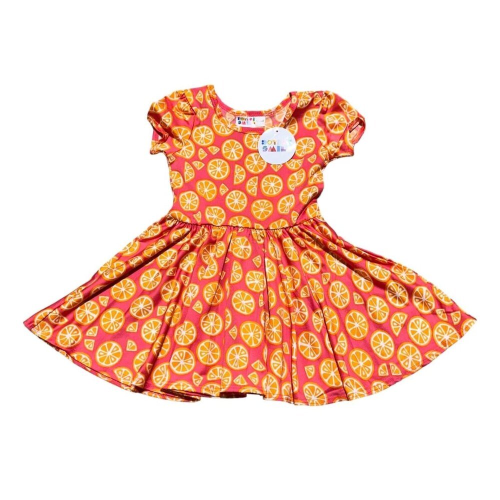 Dot Dot Smile Baby Girl‎ Size 12/24M Orange Slice Cap Sleeve Twirl Dress NWT